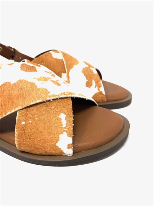 Sandaletto mucca donna IL LACCIO | 4110CAVALLINOMUCCAMARRONE